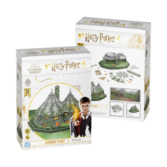 NEW ~ Harry Potter 3D Puzzle Multi Pack The Burrow, Hagrid's Hut