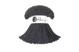 3mm Junior braided Bobbiny Cords Ireland colour Charcoal