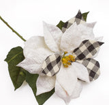 Cream checked poinsettia