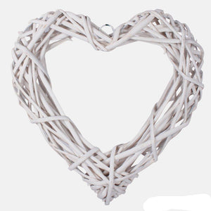 Wicker heart wreath 30cm