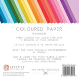 The Paper Boutique Everyday Colored Paper 12x12 Inch Pack Rainbow